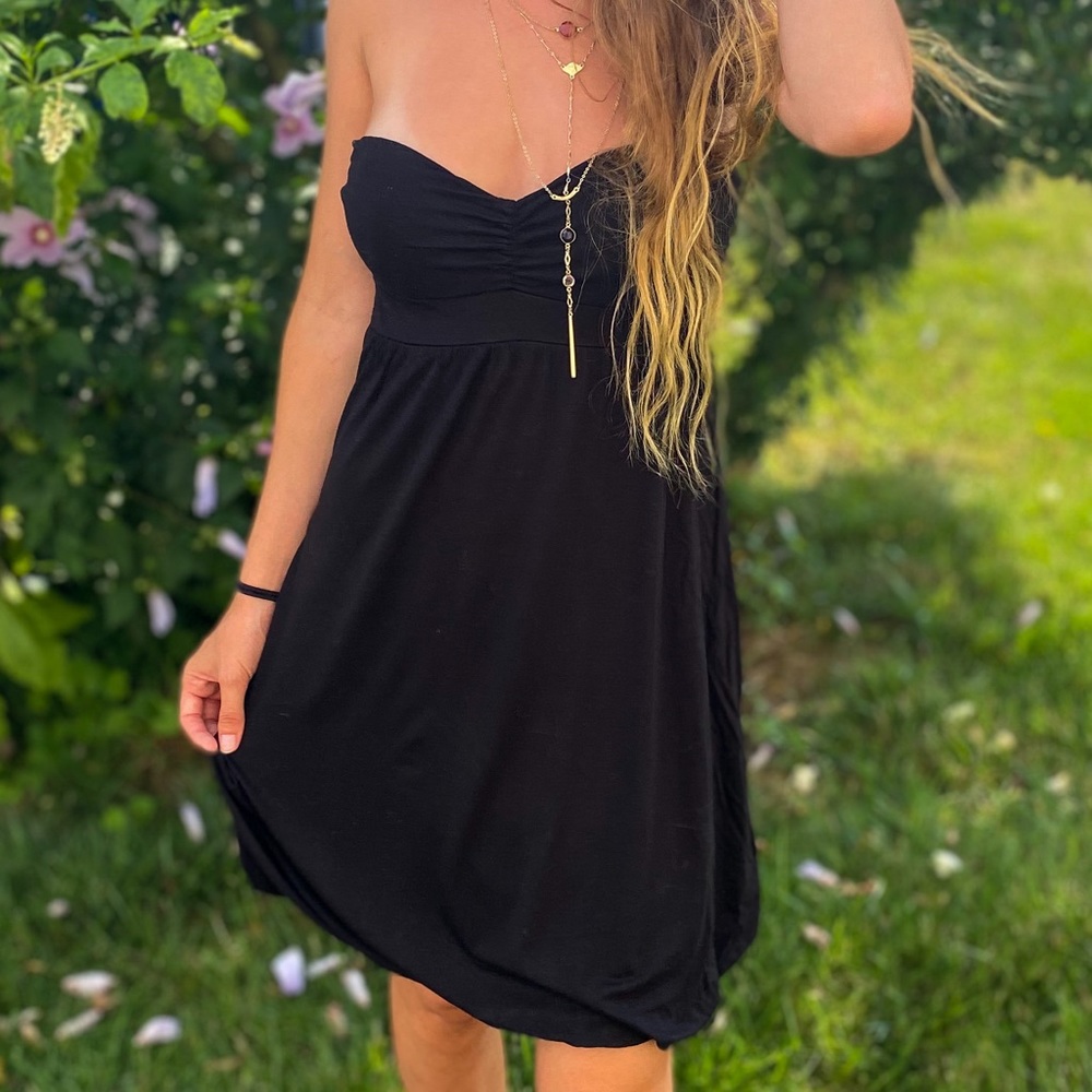 Plain black mini dress size small